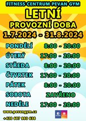 LETNÍ PROVOZNÍ DOBA 2024